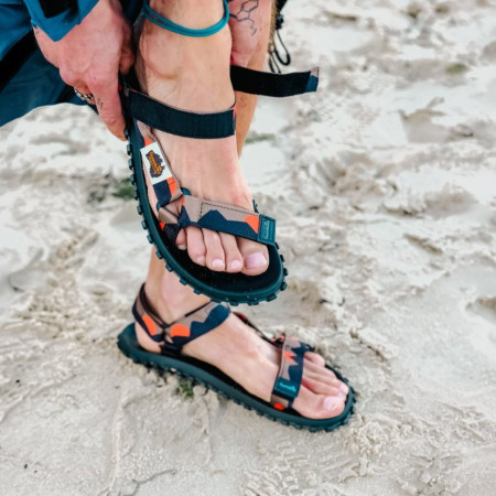 Sandali da uomo Gumbies Scrambler Khaki a Orange