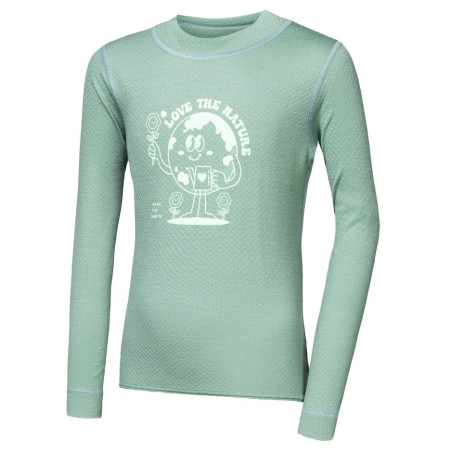 Maglietta sportiva per bambini Sensor Merino DF Planet Basil Green verde chiaro Basil Green
