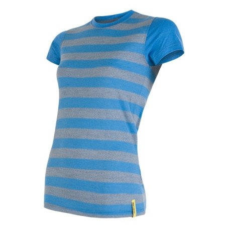 Maglietta da donna Sensor Merino Active modré pruhy blu/grigio BlueStripes