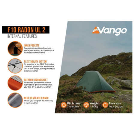 Tenda ultraleggera Force Ten Radon UL 2