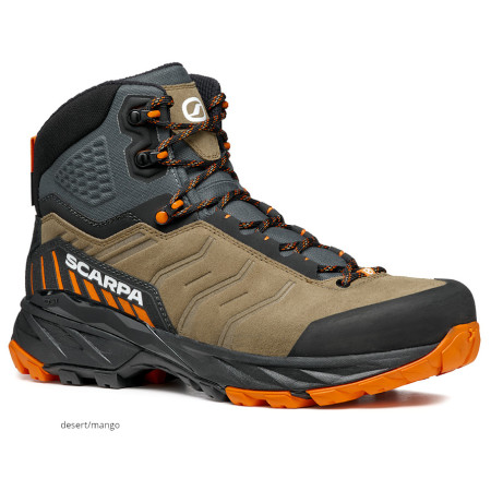 Scarpe da trekking da uomo Scarpa Rush Trek GTX nero/arancio Desert-Mango