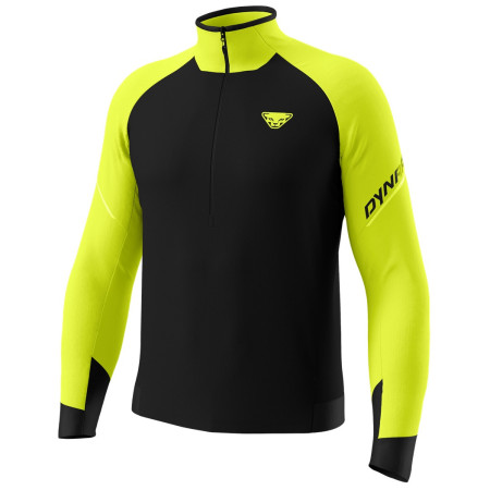 Maglietta funzionale da uomo Dynafit Alpine L/S 1/2 Zip Tee M nero/giallo 5A31 - ultra yellow/0910