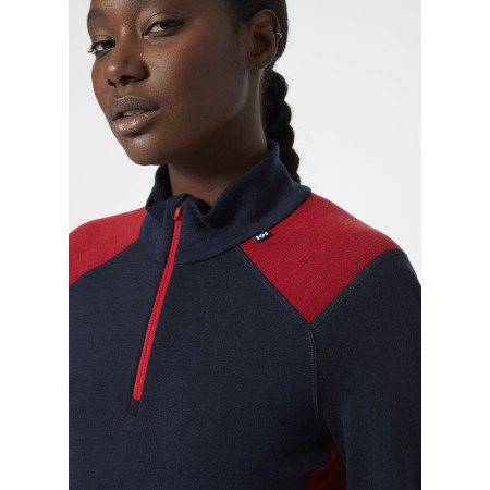 Maglietta sportiva da donna Helly Hansen W Lifa Merino Midweight 1/2 Zip