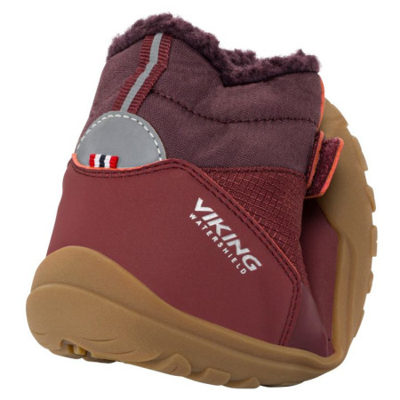 Stivali invernali per bambini Viking Outdoor Footwear Birch Barefoot Warm WP Pull-on Wine