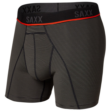 Boxer Saxx Kinetic Light-Compression Mesh grigio/rosso grey mini stripe