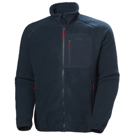 Felpa funzionale da uomo Helly Hansen Panorama Pile Block Jacket blu scuro 598 Navy