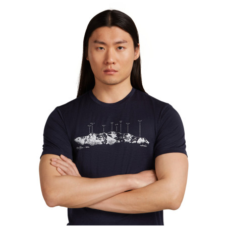 Maglietta da uomo Icebreaker Men Merino 150 Tech Lite SS Tee The Peaks