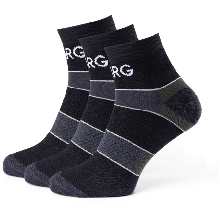 Calzini da uomo Warg Trail Low Wool 3-pack nero/verde BlackSedoZelenaBila