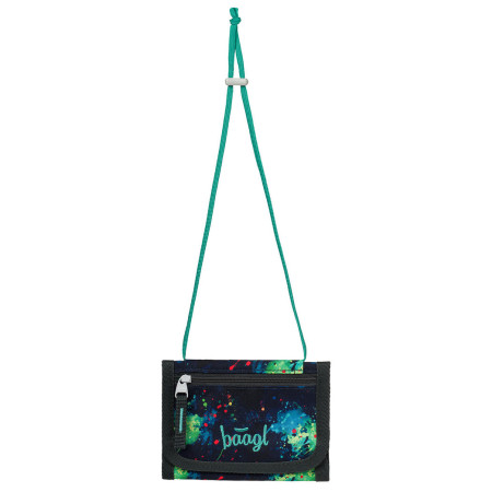 Portafoglio Baagl Peněženka na krk nero/verde Chill GRS
