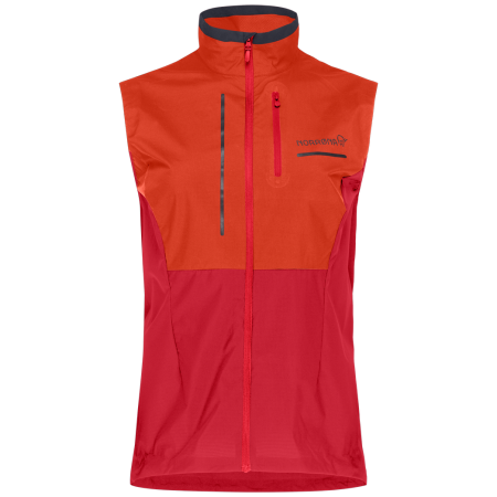 Gilet da donna Norrona senja aero90 Vest rosso Arednalin