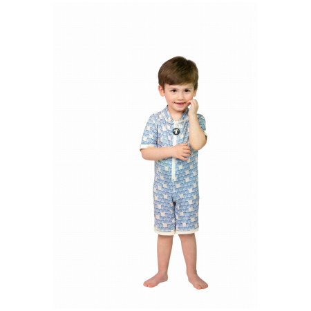 Costume da bagno per bambini DucKsday Manta Baby Swimsuit blu/bianco Blue/Off White