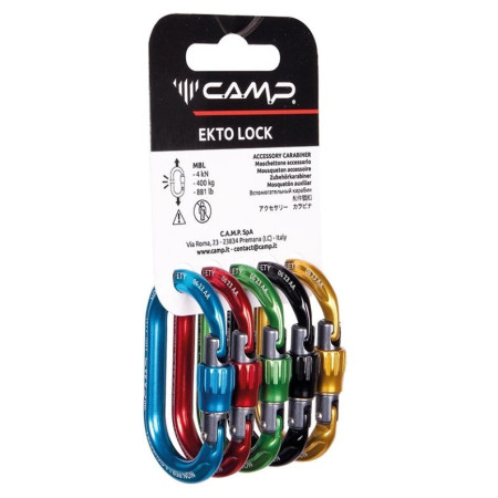 Set di moschettoni Camp Rack Pack Ekto Lock - 5 Pcs nero