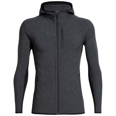 Felpa da uomo Icebreaker M Descender LS Zip Hood grigio Jet Hthr/Black