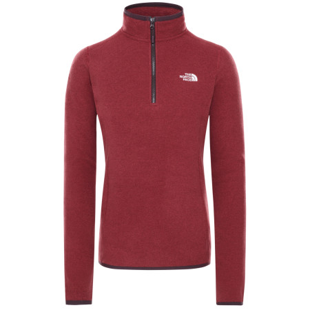 Maglione da donna The North Face W 100 Glacier 1/4 Zip bordeaux Rootbrn/Pomegranatestripe