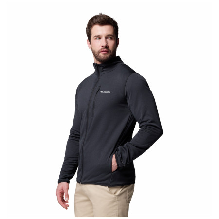Felpa da uomo Columbia Essential Hike™ Grid Fleece Full Zip nero Black