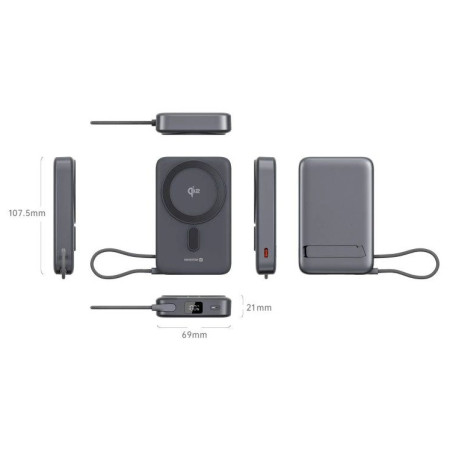 Powerbank Swissten 10000 mAh Qi2 MagSafe power bank