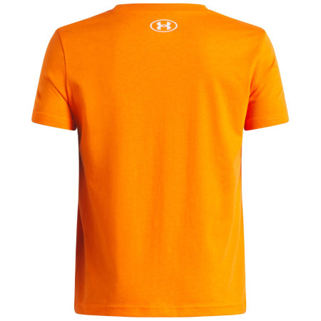 Maglietta sportiva per bambini Under Armour UA B Logo Wordmark SS Outrageous Orange
