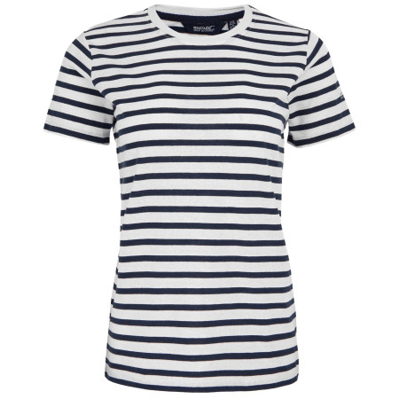 Maglietta da donna Regatta Bayletta SS Tee bianco/blu Wht/NvyStrpe