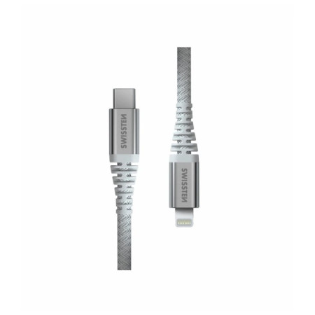 Cavo Swissten Kevlar USB C / Lightning 1,5 m bianco white