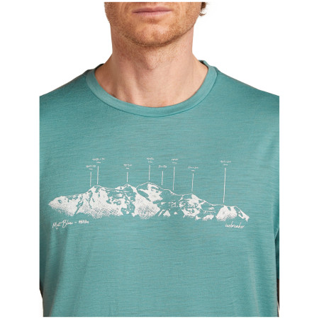 Maglietta da uomo Icebreaker Men Merino 150 Tech Lite SS Tee The Peaks