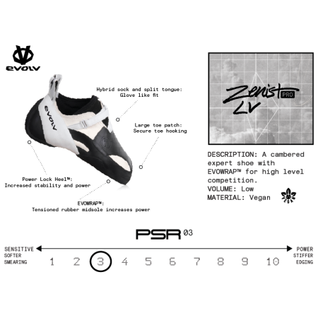 Scarpe da arrampicata Evolv Zenist Pro LV