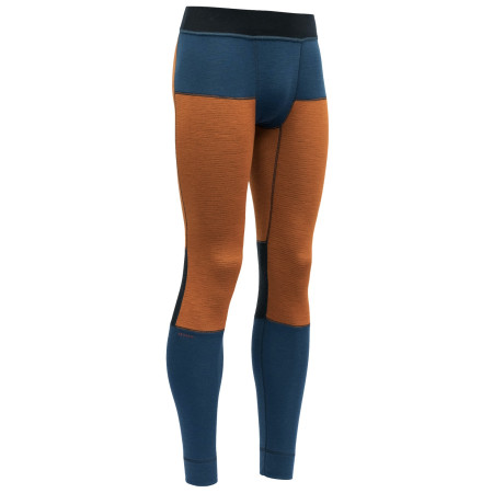Pantaloni termici da uomo Devold Tuvegga Merino Longs blu/rosso Ink