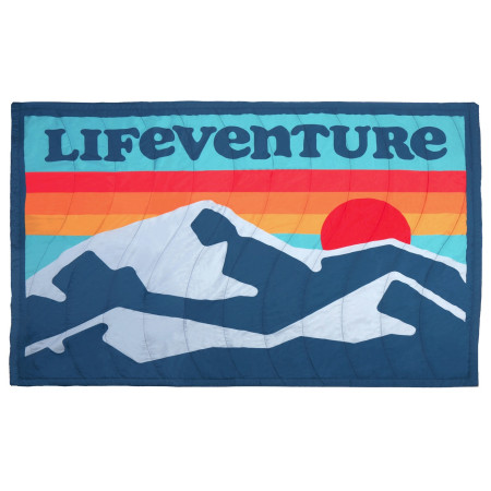 Coperta LifeVenture Sundown Berber Lined Blanket blu Retro