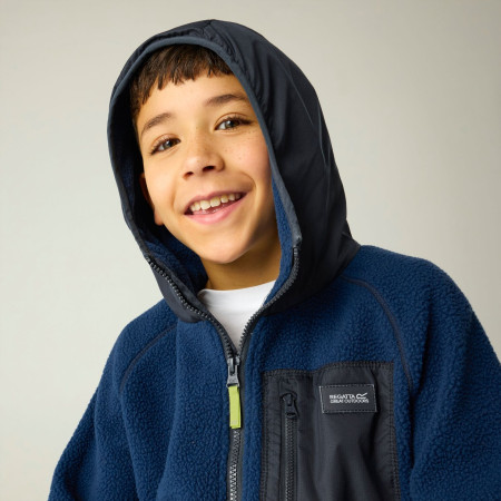 Felpa da bambino Regatta Munro Hybrid Jacket AviBlueNavy