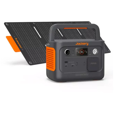 Set solare Jackery Explorer 300 Plus + SolarSaga 40 W Mini nero/arancio