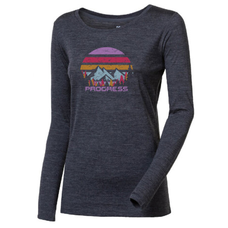 Maglietta sportiva da donna Progress Hela "Landscape" grigio šedý melír