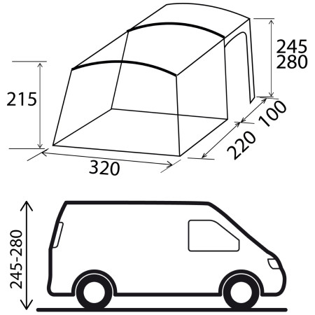 Tenda per minibus Brunner Trails