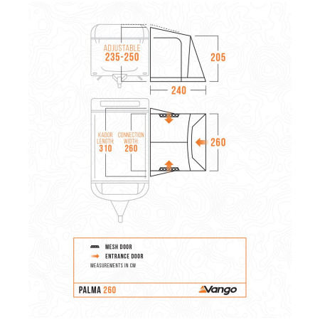 Tenda per roulotte Vango Palma 260