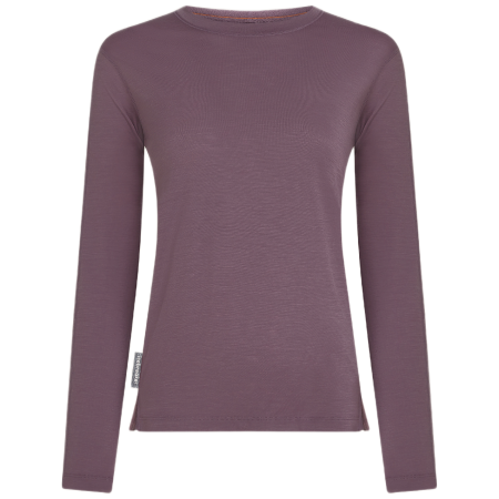 Maglietta sportiva da donna Icebreaker W Mer 150 Ace LS Tee viola/grigio Grey Plum