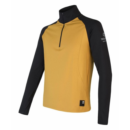 Felpa da uomo Sensor Coolmax Thermo zip nero/giallo Mustard/Black