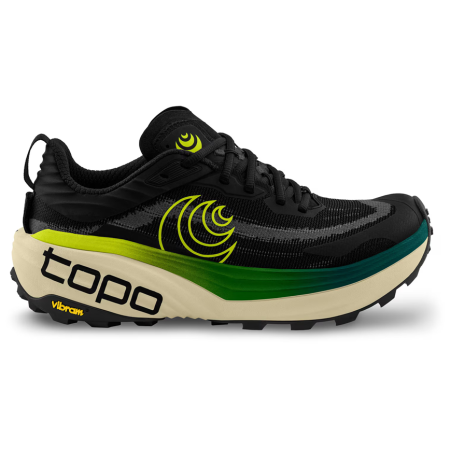 Scarpe da corsa da uomo Topo Vista Wide nero/verde Black / Lime