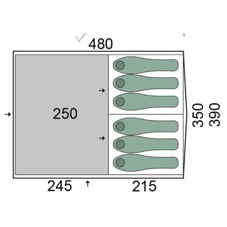 Tenda Pinguin Interval 6 Steel