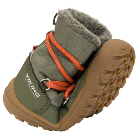 Stivali invernali per bambini Viking Outdoor Footwear Birch Barefoot Warm WP Pull-on Olive