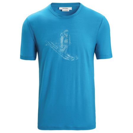 Maglietta da uomo Icebreaker Tech Lite II SS Tee Skiing Yeti azzurro Geo Blue