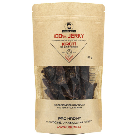 Jerky Usušil & Syn Krůtí se zázvorem 150 g marrone