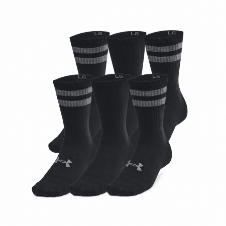 Set di calzini Under Armour Essential 6Pk Crew nero Black/Black/Castlerock