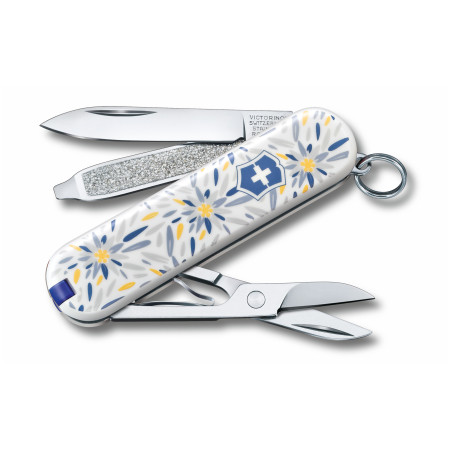 Coltello da tasca Victorinox Classic 58 mm giallo/bianco AlpineEdelweiss