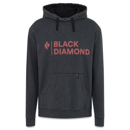 Felpa da uomo Black Diamond Stacked Logo Hoody nero Black Heather