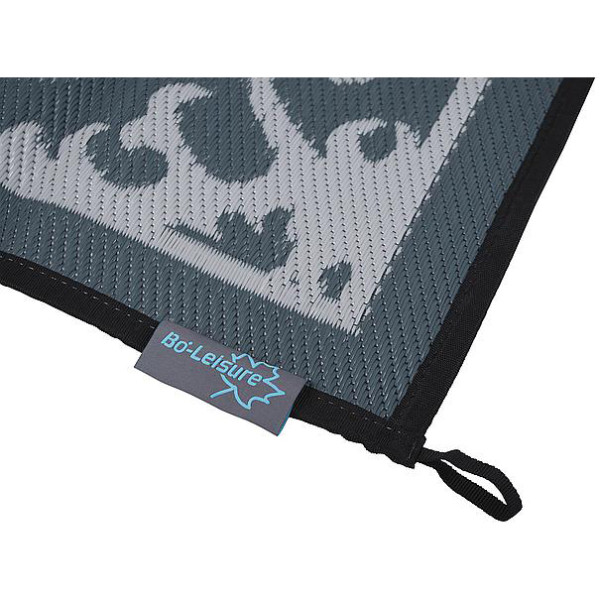 Tappeto Da Campeggio Outdoor HDPE, Antiscivolo E Traspirante, 240g/m&sup2;, Con 13 Picchetti, Grigio/Blu