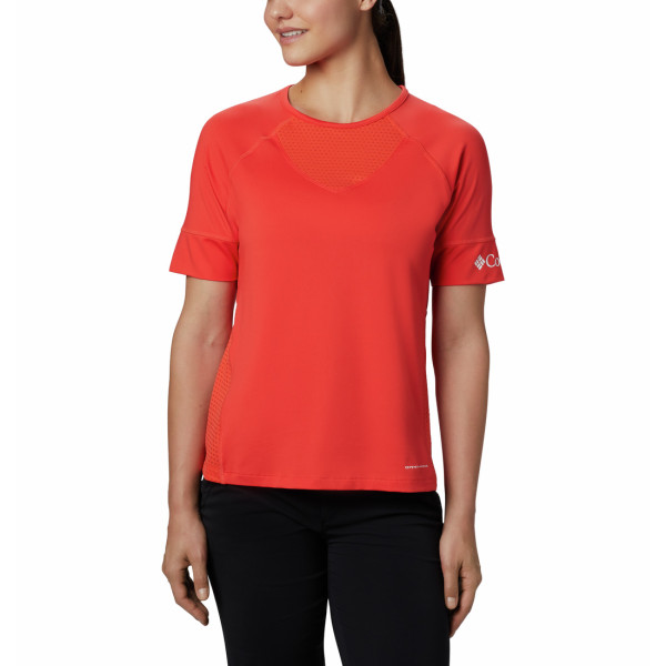 Maglietta da donna Columbia Windgates SS Tee arancione BrightPoppy