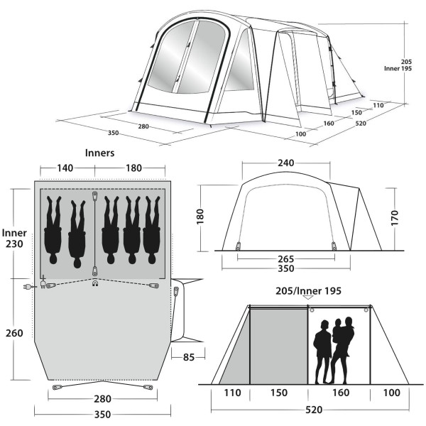 Tenda familiare Outwell Nevada 5PE