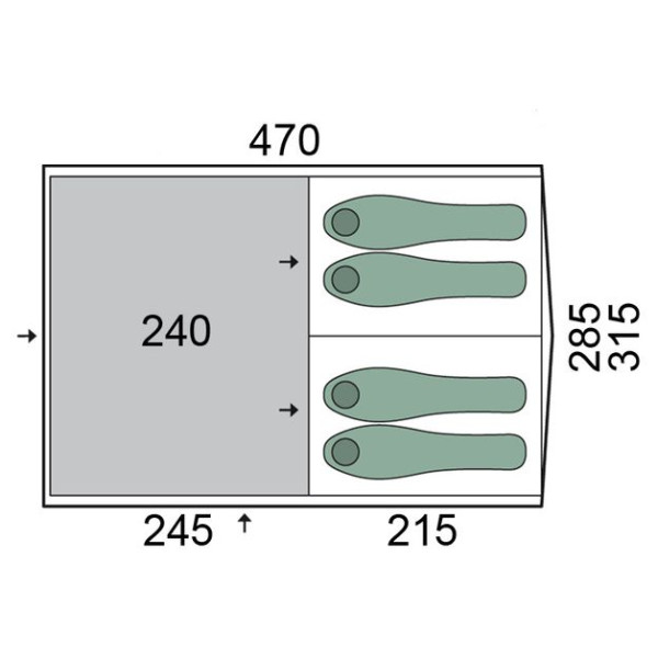 Tenda Pinguin Interval 4 Steel