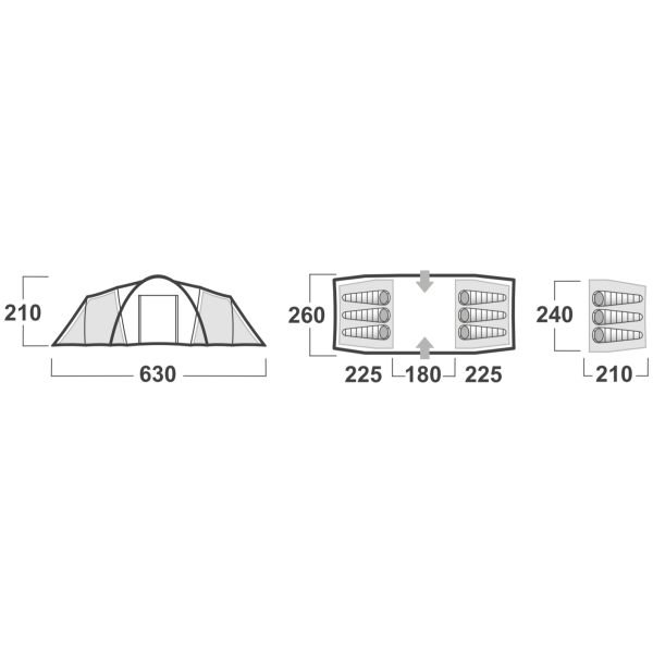 Tenda familiare Husky Boston 6