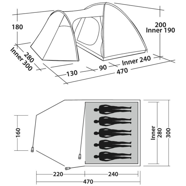 Tenda Easy Camp Messina 500