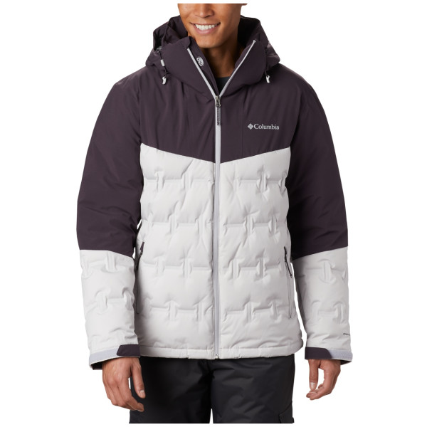 Giacca da uomo Columbia Wild Card Down Jacket bianco/grigio NimbGrayDarkPurple