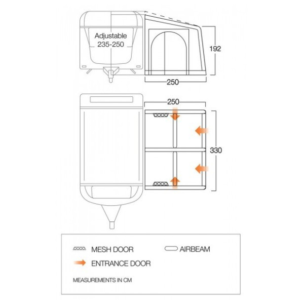 Tenda per minibus Vango Balletto Air 330 Elements ProShield